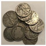 (11) Assorted 90% Silver Halves