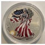 1999 Colorized America Silver Eagle Dollar