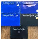 (3) 1970,  (1) 1979, & (1) 1980 Proof Sets