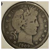 1909-O Barber Half Dollar