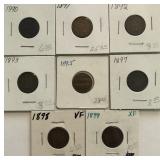 (8) Indian Head Cents