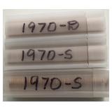 (3) Rolls of UNC Lincoln Cents