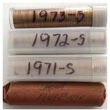 (4) Rolls of UNC Lincoln Cents