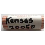 Roll of 2005-D Kansas Statehood Quarters