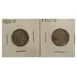 1925-D & 1925-S Buffalo Nickels