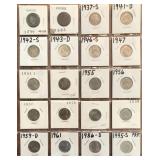 Sheet of Assorted Nickels