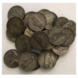 (25) Jefferson Silver War Nickels
