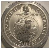 2020 Australia 30th Ann 1-Oz Silver Round