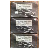 (3) 1996 Mint Sets with Extra Dime