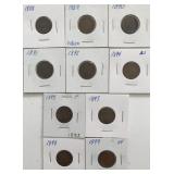 (10) Indian Head Cents