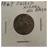 1867 Shield Nickel