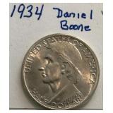 1934 Daniel Boone Comm Half Dollar