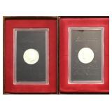 1971 & 1974 Proof Eisenhower Silver Dollars