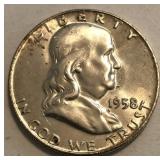 1958-D Franklin Half Dollar