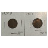 1915-D & 1915-S Lincoln Cents
