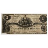 1861 CSA $5 Note