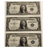 (3) $1 Silver Certificates