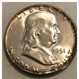 1951 Franklin Half Dollar