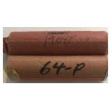 (2) Rolls of 1964 UNC Lincoln Cents