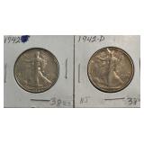1942 & 1942-D Walking Liberty Halves