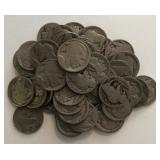 (53) (no dates) Buffalo Nickels