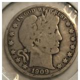 1909 Barber Half Dollar