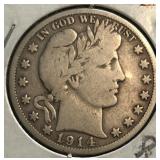 1914-S Barber Half Dollar