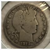 1912 Barber Half Dollar