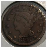 1847 Large Cent