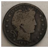 1895 Barber Half Dollar