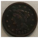 1847 Large Cent