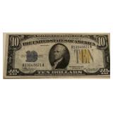 1934A $10 North Africa Silver Certificate