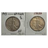 1943 & 1943-D Walking Liberty Halves