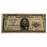 1929 $5 National Currency, Colby, Kansas