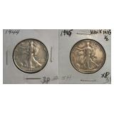 1944 & 1945 Walking Liberty Halves