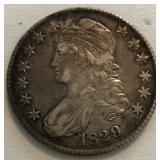 1829 Capped Bust Half Dollar