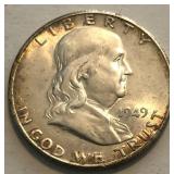 1949-S Franklin Half Dollar