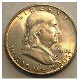 1950-D Franklin Half Dollar