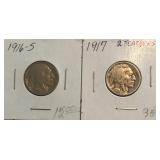 1916-S & 1917 Buffalo Nickels