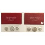 (2) UNC Silver Bicentennial Mint Sets