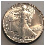 1991 American Silver Eagle