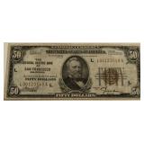1929 $50 National Currency