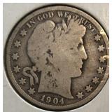 1904 Barber Half Dollar