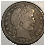 1898 Barber Half Dollar