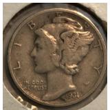 1931-D Mercury Dime