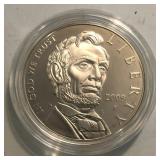 2009 Abraham Lincoln Proof Comm Silver Dollar