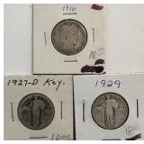(3) Assorted Quarters