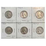 (6) Washington Quarters