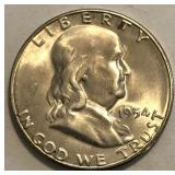 1954-S Franklin Half Dollar