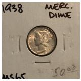 1938 Mercury Dime